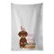 Caroline's Treasures Wirehair Red and Tan Dachshund Easter White Kitchen Towel Set of 2 Dish Towels